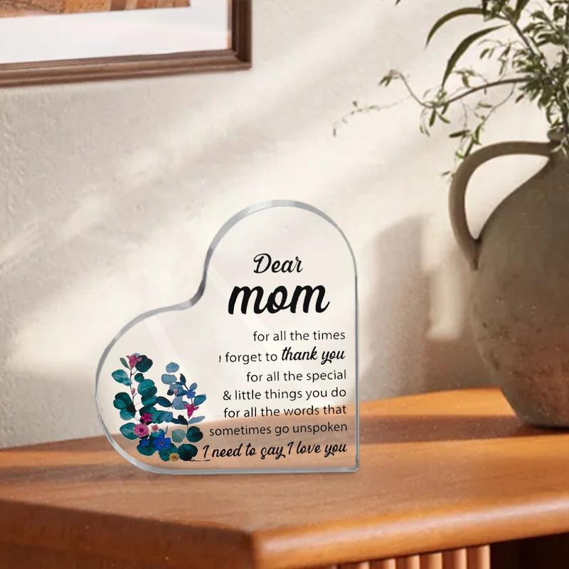 1 piece acrylic desk plaque for mom, “I need to say I love you out loud”, home decor, bedroom decor, mother's day gift