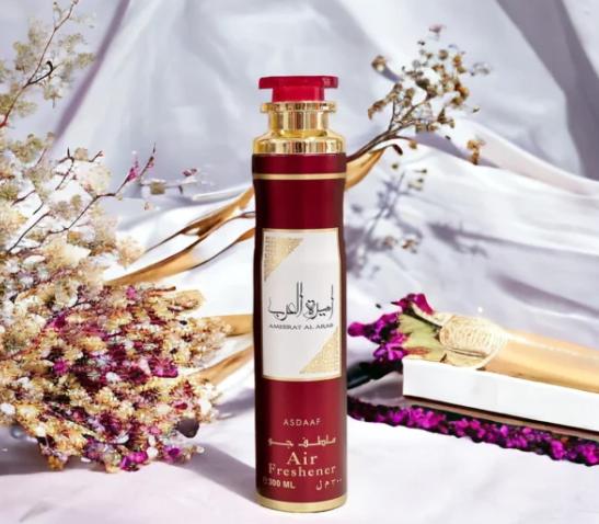 Lattafa Perfumes | Ameerat Al Arab Air Freshener | 300 ml Per Can | Wood - Musk - Oud - Olibanum Fragrance