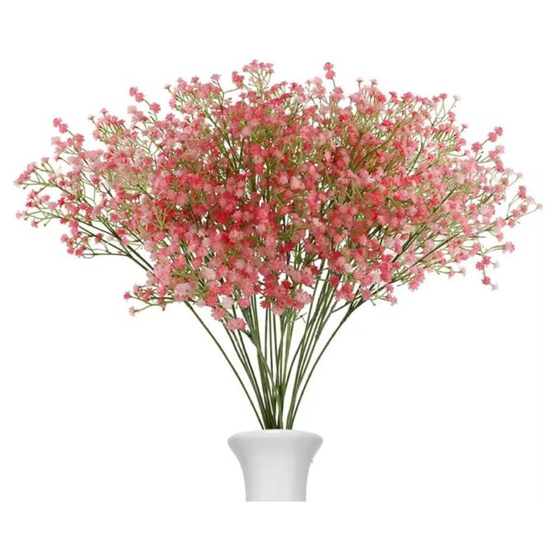 Artificial Gypsophila for Home Decor, 10pcs Faux Long Stem Baby Breath without Vase, Room Decor Simulated Fake Flower, Decorative Flower for Home Summer