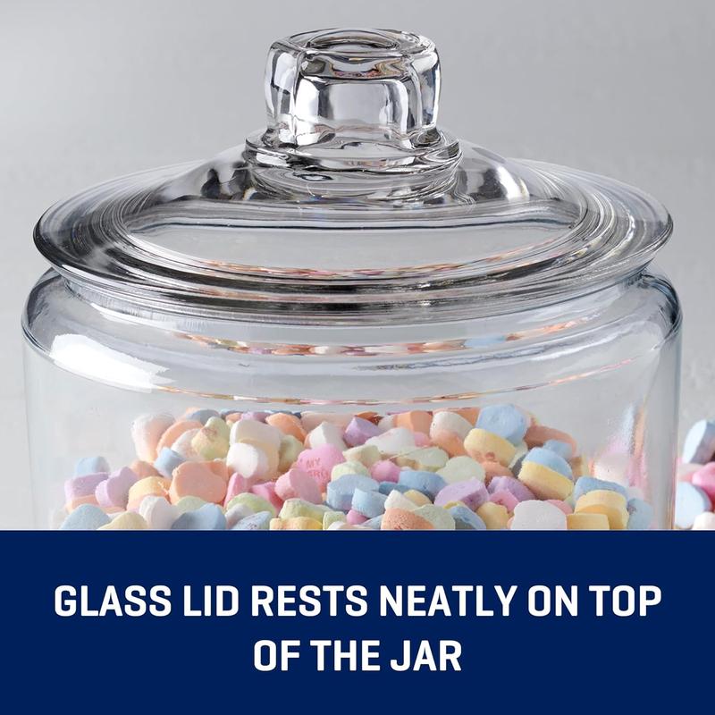 1 Gallon Glass Jar with Lid, Set of 2