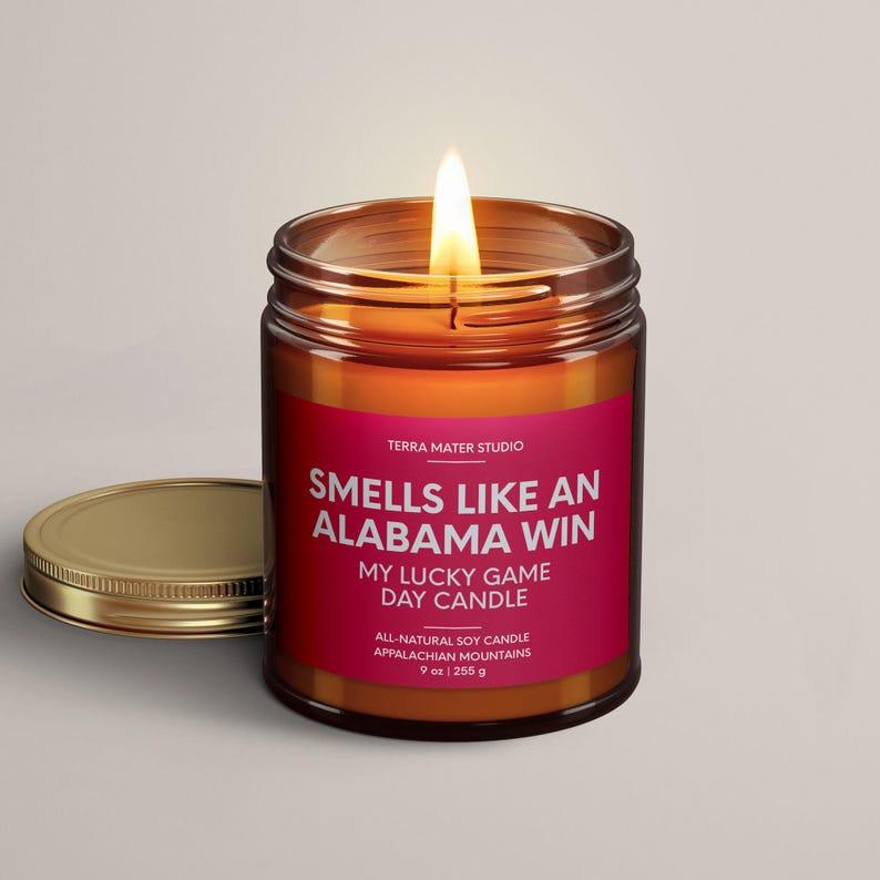 Smells Like An Alabama Win Candle, Alabama Lucky Game Day Candle, Soy Candle, Alabama Gift, Sports Gift, Football Decor, Unique Gift Idea, Football Candle, Football Gift, Candle Gift