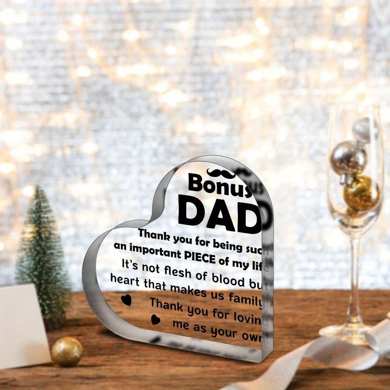 Acrylic Puzzle Plaque,1 Count Creative Desktop Ornament, Festive Decoration Ornament for Home Office Room Bedroom, Bonus Dad Gift From Daughter & Son