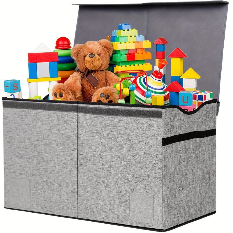 Kids Toy Box Chest - Extra Large Lightweight Collapsible Toy Storage Organizer Boxes Bins Baskets for Kids, Boys, Girls, Nursery Room, Playroom, Closet Home Storage Boxes With Big Handles For Nursery, Playroom, 26.8