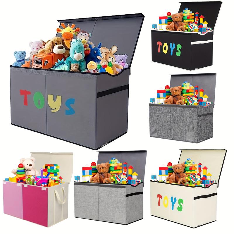 Kids Toy Box Chest - Extra Large Lightweight Collapsible Toy Storage Organizer Boxes Bins Baskets for Kids, Boys, Girls, Nursery Room, Playroom, Closet Home Storage Boxes With Big Handles For Nursery, Playroom, 26.8