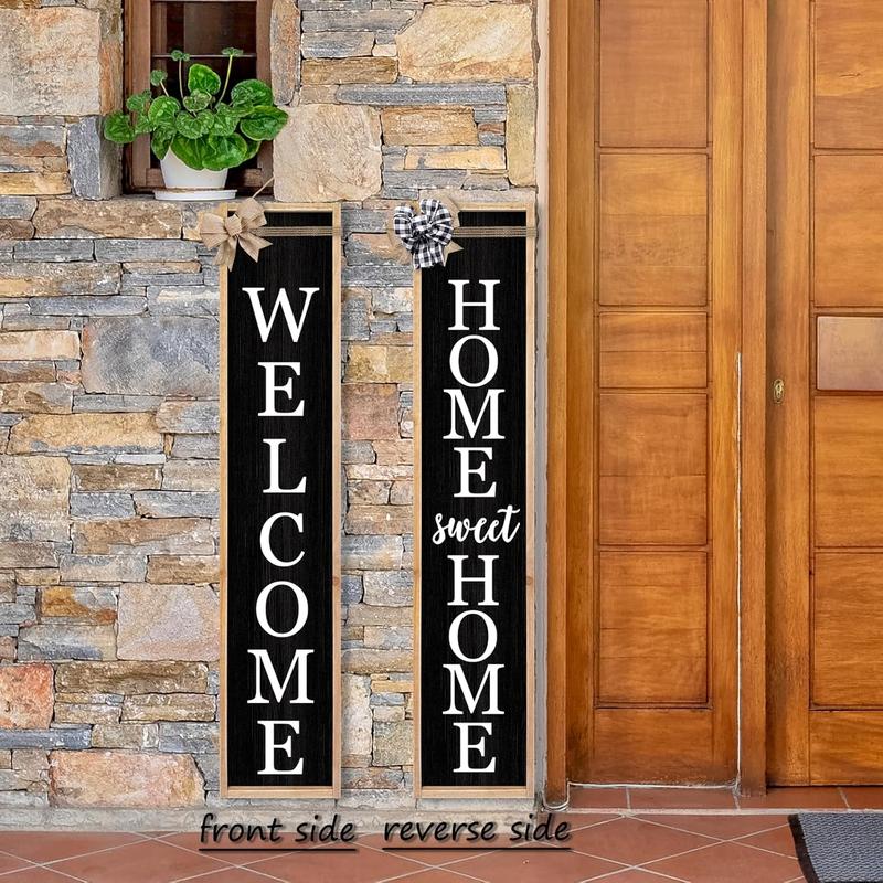 Outdoor 2in1 Welcome Sign for Front Porch Standing 45