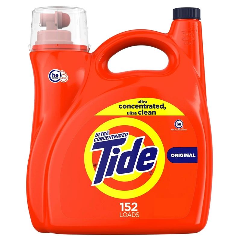 Tide Ultra Concentrated Liquid Laundry Detergent, Original Scent, 152 Loads, 170 fl oz, HE Compatible