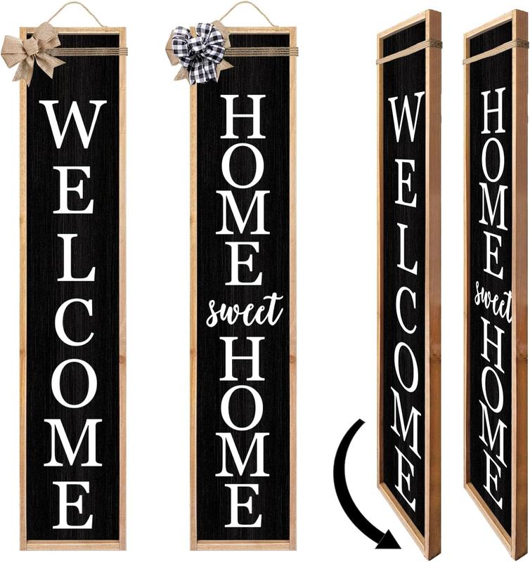 Outdoor 2in1 Welcome Sign for Front Porch Standing 45