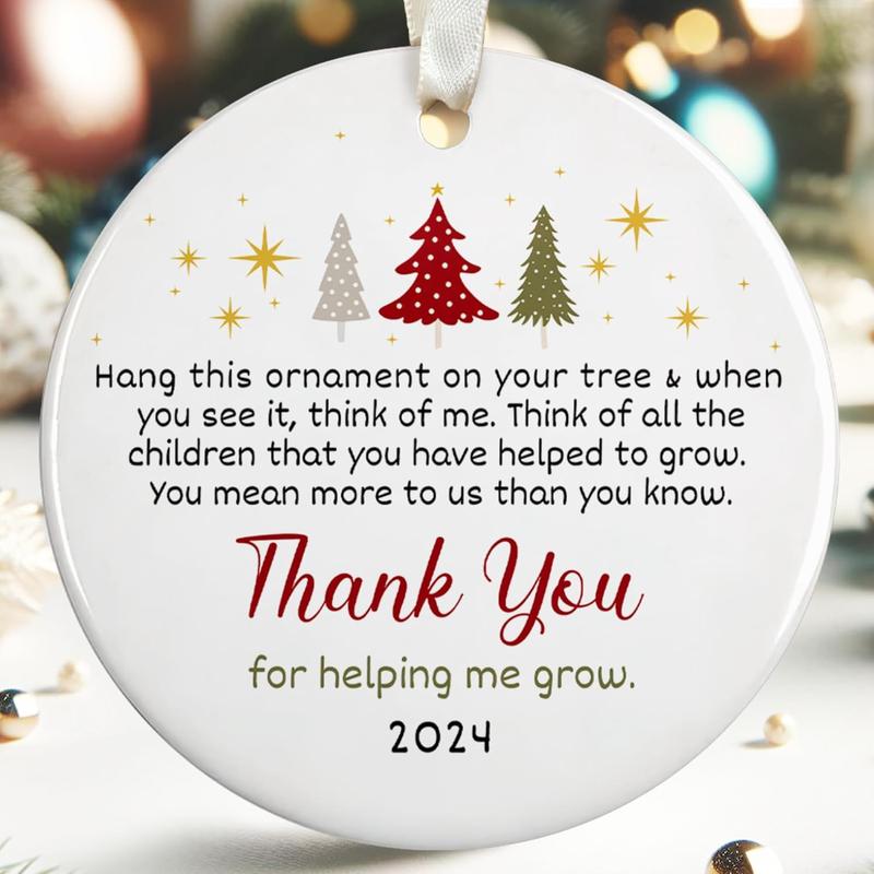 Teacher Gifts - Teacher Ornament for Christmas Tree - Teacher Gifts for Women, Teacher Appreciation Gifts, Gifts for Teacher - Teacher Gifts for Christmas - Ceramic Teacher Christmas Ornament 2024