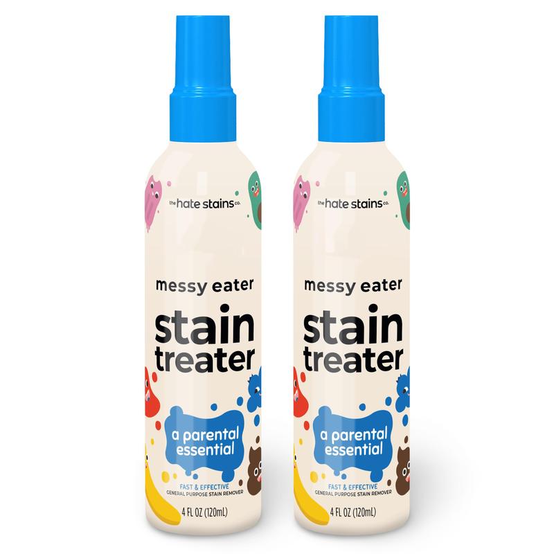 Stain Treater Spray - 4 oz. 2-pack Stain Remover Spray - Essential for Newborns and Babies - No dry cleaning of food, grease, coffee stains on clothing, underwear, fabrics swiffer partner