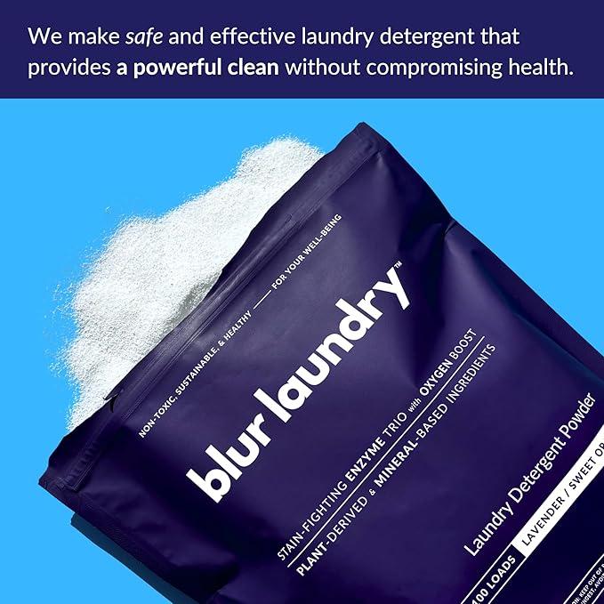 Blur Laundry, Laundry Detergent Powder, Stain-fighting Enzyme Trio with Oxygen Boost, Plant-derived and Mineral-based Ingredients