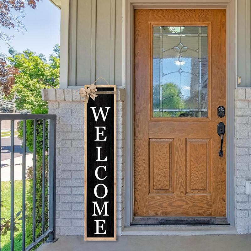 Outdoor 2in1 Welcome Sign for Front Porch Standing 45