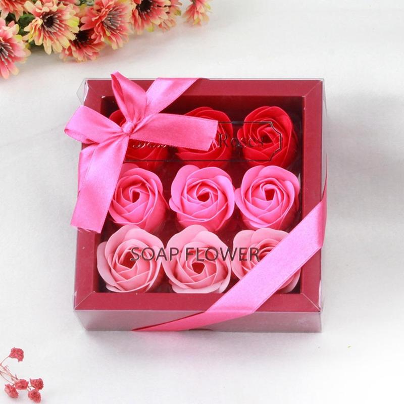 Soap Rose Flower Gift Box, 1 Set Creative Decorative Flower Box For Home Party, Festival Ornament Gift