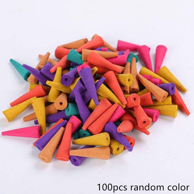 Random Color Reverse Flow Fragrance Granules, 100pcs set Colorful Aromatherapy Tower Fragrance, Home Fragrance for Living Room Bedroom Bathroom