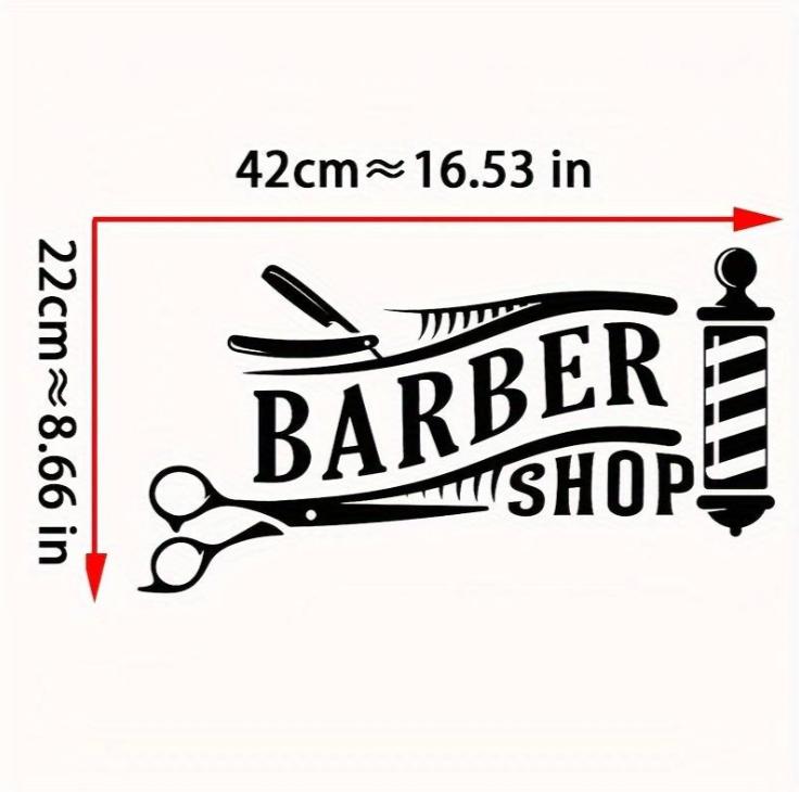 Barber Shop Self-Adhesive Wall Stickers, Barber Shop Decoration