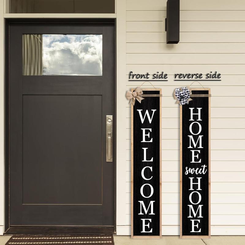 Outdoor 2in1 Welcome Sign for Front Porch Standing 45