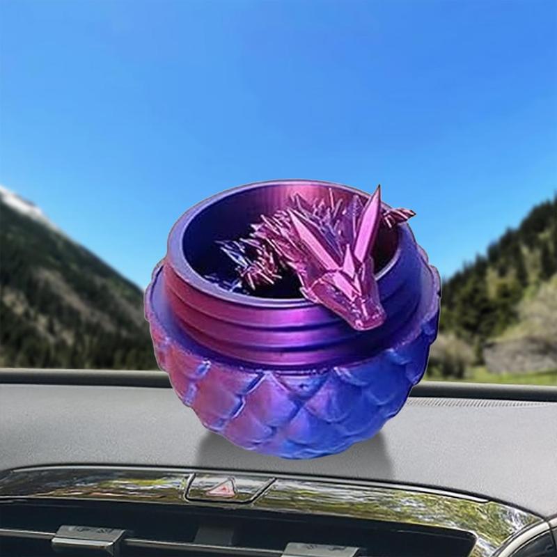 3D Printed Crystal Dragon & Egg Set, Car Interior Desktop Decoration, Car Interior Accessories, Gift Set for Car, Home, Office