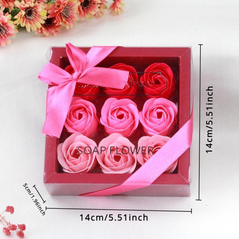 Soap Rose Flower Gift Box, 1 Set Creative Decorative Flower Box For Home Party, Festival Ornament Gift