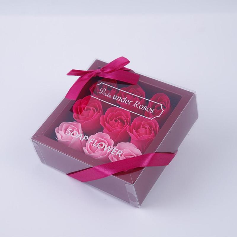 Soap Rose Flower Gift Box, 1 Set Creative Decorative Flower Box For Home Party, Festival Ornament Gift