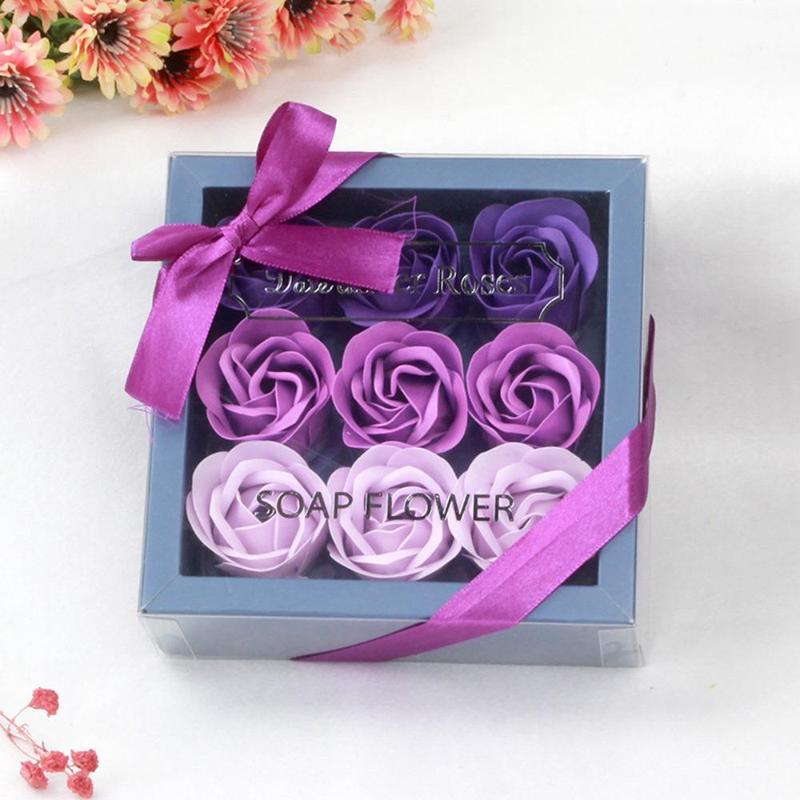 Soap Rose Flower Gift Box, 1 Set Creative Decorative Flower Box For Home Party, Festival Ornament Gift