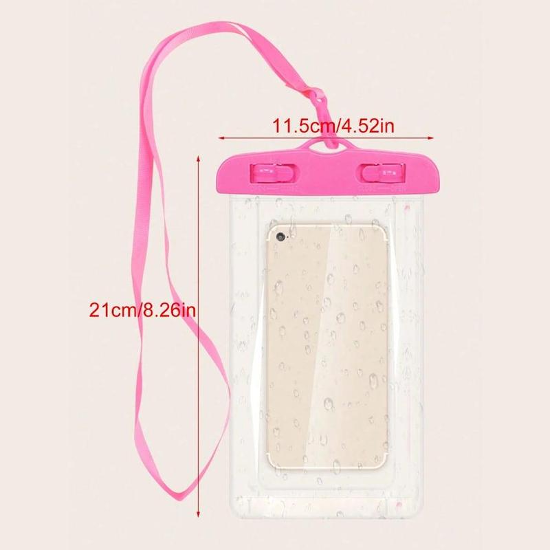 Clear Mobile Phone Waterproof Case, Transparent Phone Protective Bag for Swimming, Diving, Universal Cell Phone Storage Bag for Water Sports