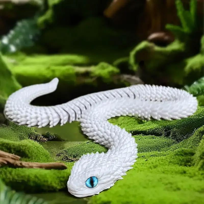 3D Printed Luminous Snake, 1 Count Creative Animal Decoration Model, Desktop Decoration for Home Living Room Bedroom, Gift for Friend & Family