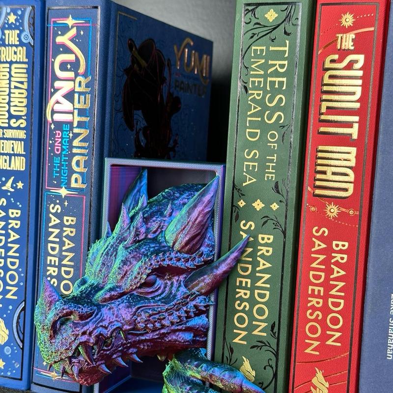 Emerging Dragon Claw and Tail Bookend Book Nook | Bookish Decor | Unique 3D Printed Gift book nook