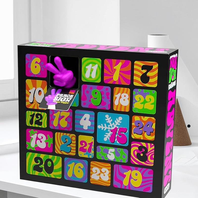 NeeDoh Advent Calendar 2024, Nee doh advent calendar, Christmas Advent Calendar 2024, 24 Day  Christmas Countdown Calendar with 24 Piece Mini Squeeze Xmas Gift