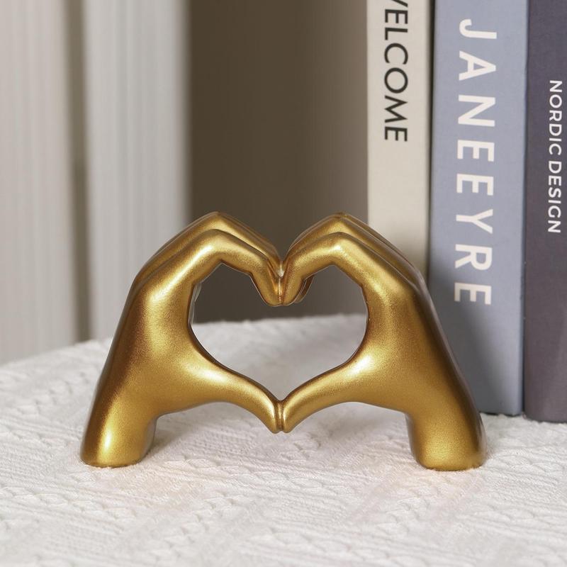 Creative Heart Gesture Design Figurine, Finger Design Decorative Ornament, Desktop Decoration for Home Office, Home Decor Ideas