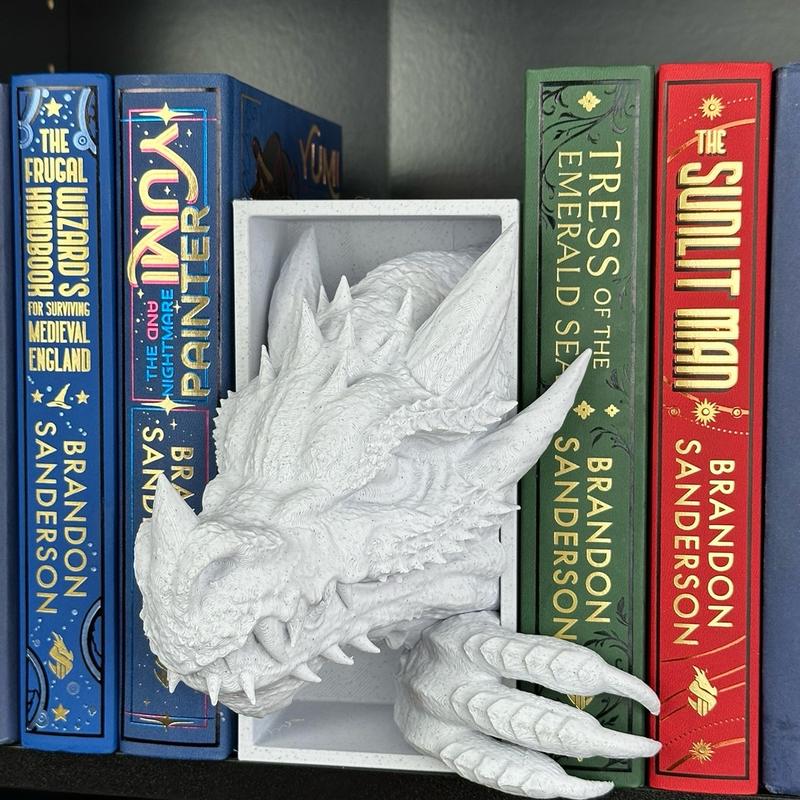 Emerging Dragon Claw and Tail Bookend Book Nook | Bookish Decor | Unique 3D Printed Gift book nook