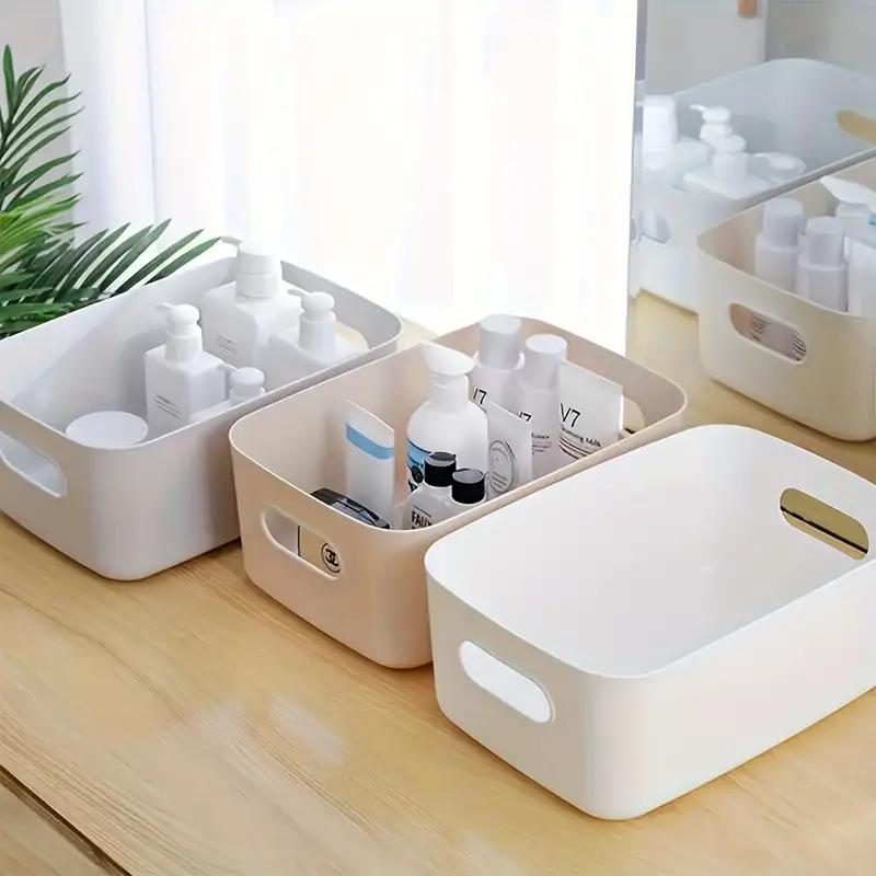 Kitchen Storage Box, 10pcs set Stackable Storage Box with Handle, Desktop Organizer for Home Kitchen Bathroom Office Dormitory