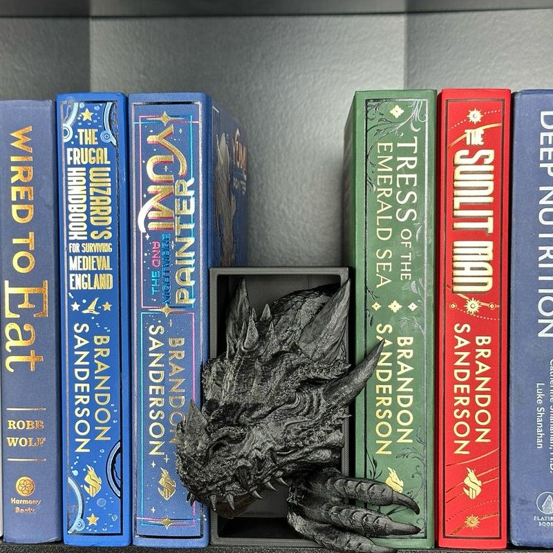 Emerging Dragon Claw and Tail Bookend Book Nook | Bookish Decor | Unique 3D Printed Gift book nook