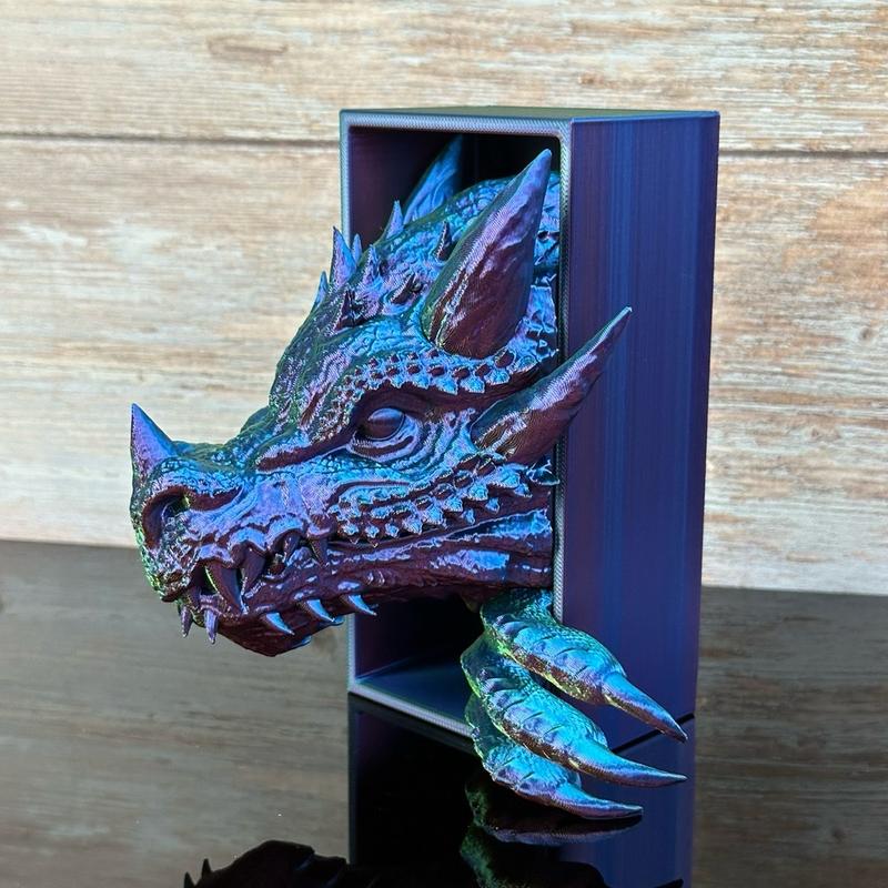 Emerging Dragon Claw and Tail Bookend Book Nook | Bookish Decor | Unique 3D Printed Gift book nook