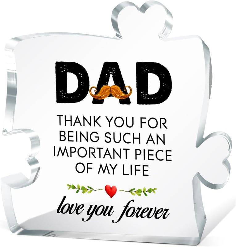 Gifts For Dad,Dad Gifts,Gifts For Dad From Daughter,Thank You For Being Such An Important Piece Of My Life Sign Acrylic Puzzle Plaque Gifts For Dad