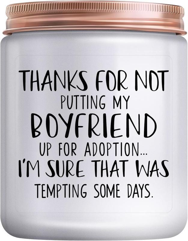 Gifts for Boyfriends Mom - Women Funny Gifts for Mother in Law, Birthday Gift Mothers Day Christmas&Thanksgiving Day Gifts for Boyfriend's Mom, Dad Boyfriend's Family Presents Lavender Candle