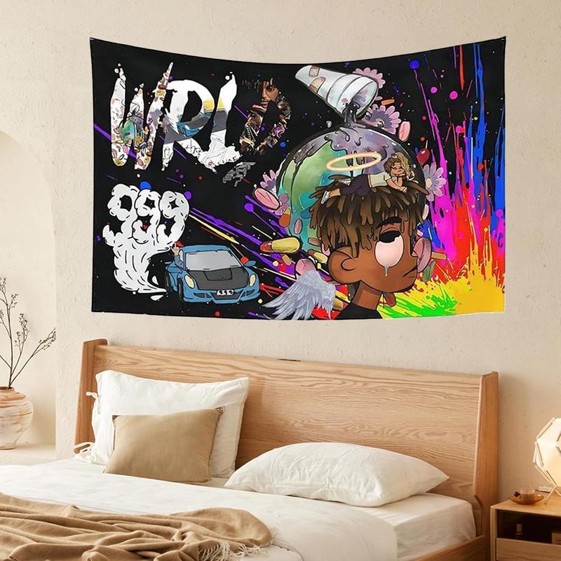 Rappe 3x5Ft Flags Juice Wrld Tapestry Wall Hanging for Bedroom College Dorm Rooms Decor Banner with 4 Brass Grommets