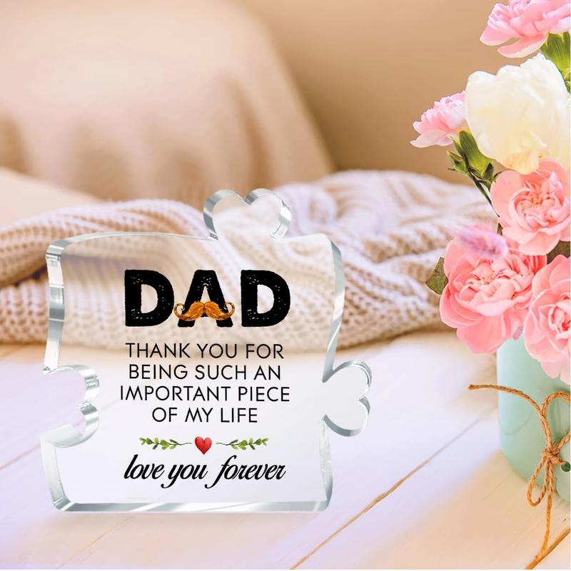 Gifts For Dad,Dad Gifts,Gifts For Dad From Daughter,Thank You For Being Such An Important Piece Of My Life Sign Acrylic Puzzle Plaque Gifts For Dad