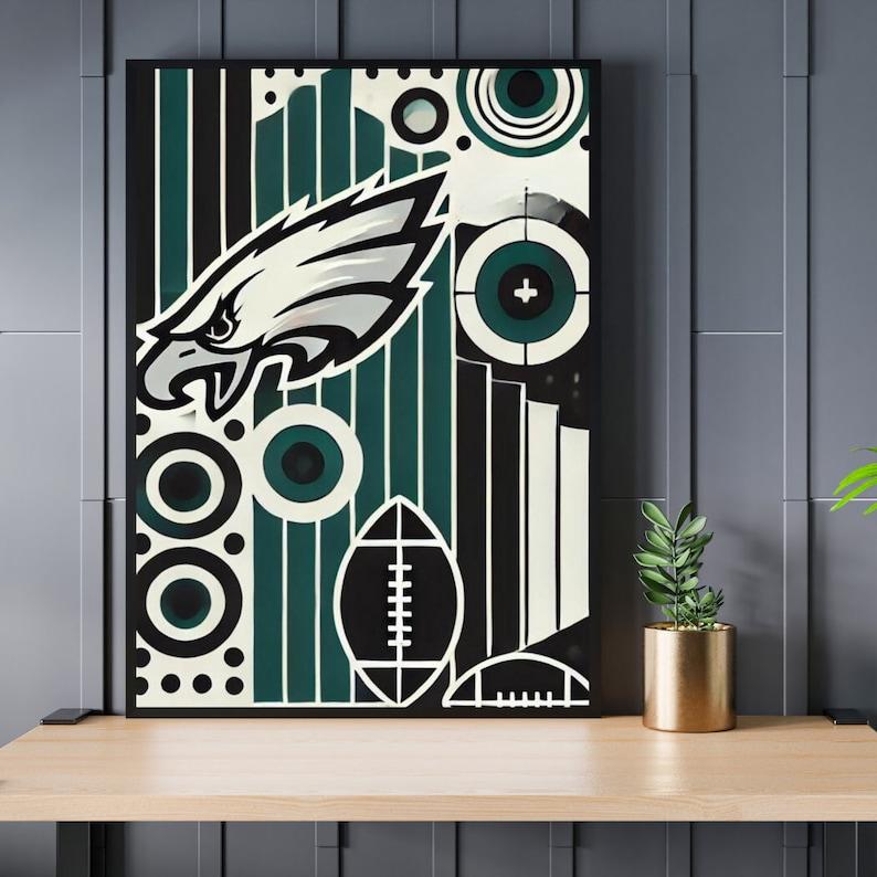 Philadelphia Eagles Digital Print - Bold and Vibrant Sports Art, Office Print, Games Room, Bedroom Print, Basement Print