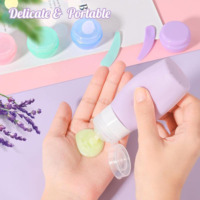 16 Pcs Silicone Bottles Set, Leak-Proof Design, Travel Size, TSA Approved for Toiletries, Portable Containers and Gifts for Women