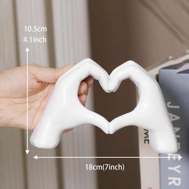 Creative Heart Gesture Design Figurine, Finger Design Decorative Ornament, Desktop Decoration for Home Office, Home Decor Ideas