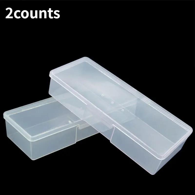 Rectangular Clear Dustproof Storage Box with Lid, 2pcs Transparent Cosmetic Organizer, Makeup Tool Organizer for Home Living Room Bedroom