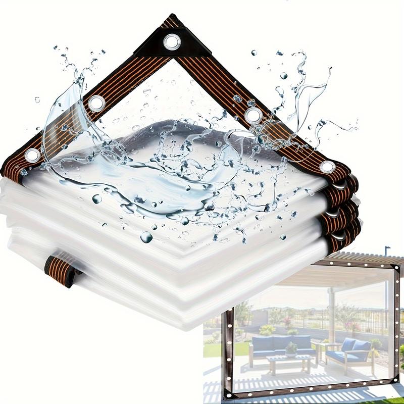 milion pick Clear Waterproof Tarp with Seal Ring - Rainproof Outdoor Garden Cover for Patio, Chicken Coop, Porch Canopy & Camping