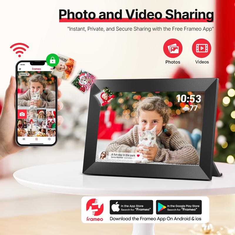 Frameo WiFi Digital Picture Frame, TEMASH 10.1