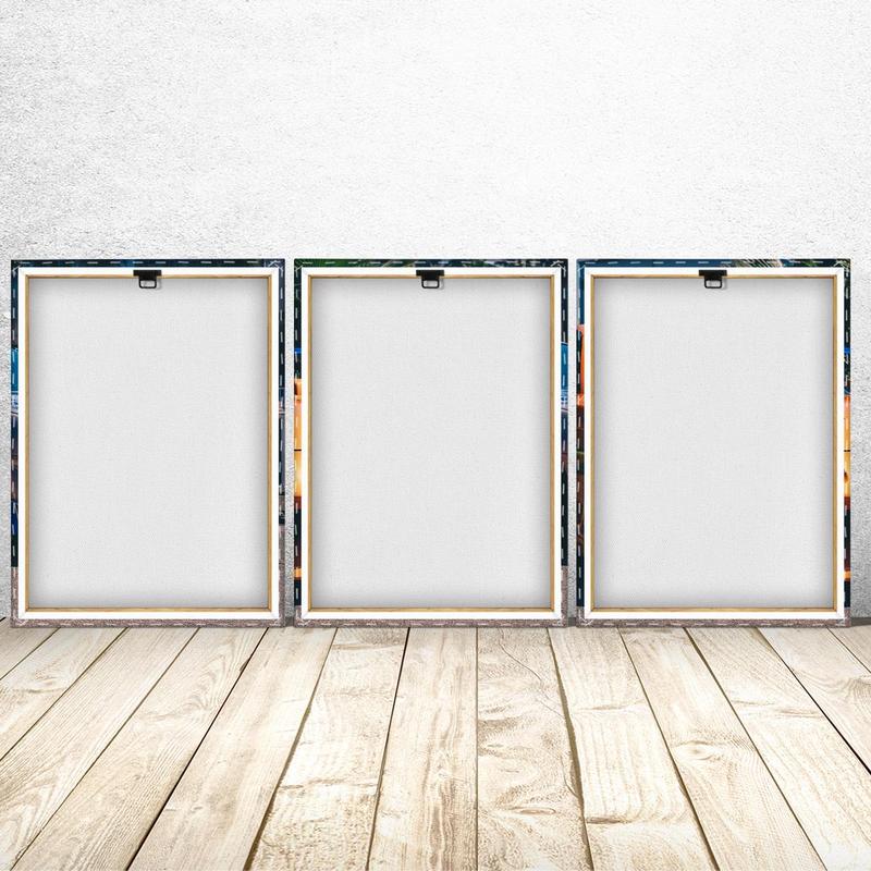 Car Patterned Canvas Painting with Wooden Frame, 3 Counts set Modern Art Wall Decor, Wall Art for Home Living Room Bedroom Office, Room Decor, Christmas 2024 Ornament, Christmas Gift Ideas, Stocking Stuffers