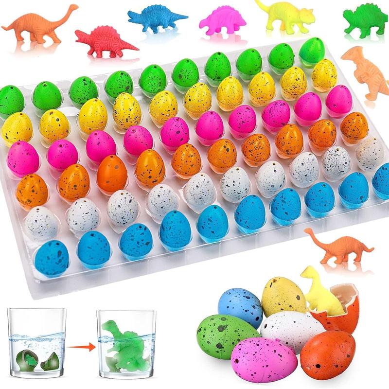 60 Pcs Hatching Dinosaur Eggs - Birthday Party Supplies - Dinosaur Party Supplies for Kids 4-12 - Party Favors Goodie Bags