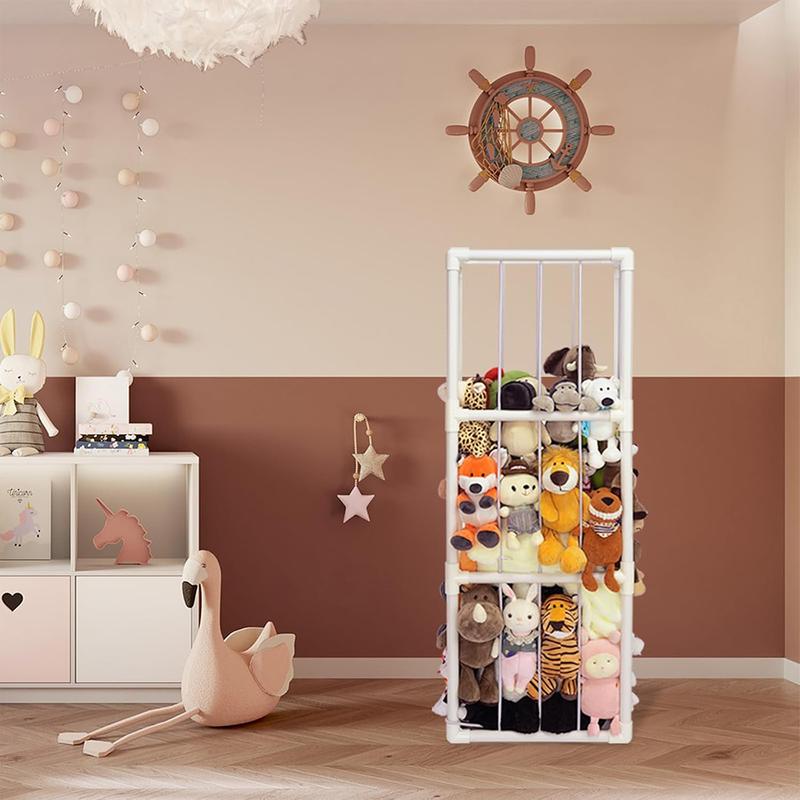 Extra Large Stuffed Animal Storage Holder, Never Fall Apart Stuffed Animal Zoo Plush Toy Organizer for Boys Girls Playroom Kidsroom