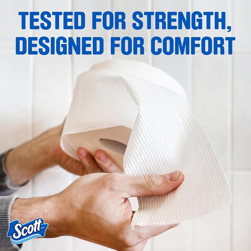 Scott Comfortplus Toilet Paper, 12 Double Rolls, 231 Sheets per Roll, Septic-Safe, 1-Ply Toilet Tissue Scott