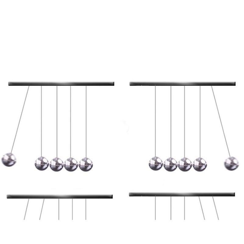 Newton's Cradle Desk Decoration, 1 Count Stress Relief Desktop Ornament, Creative Desk Decor for Home Study Room Office School