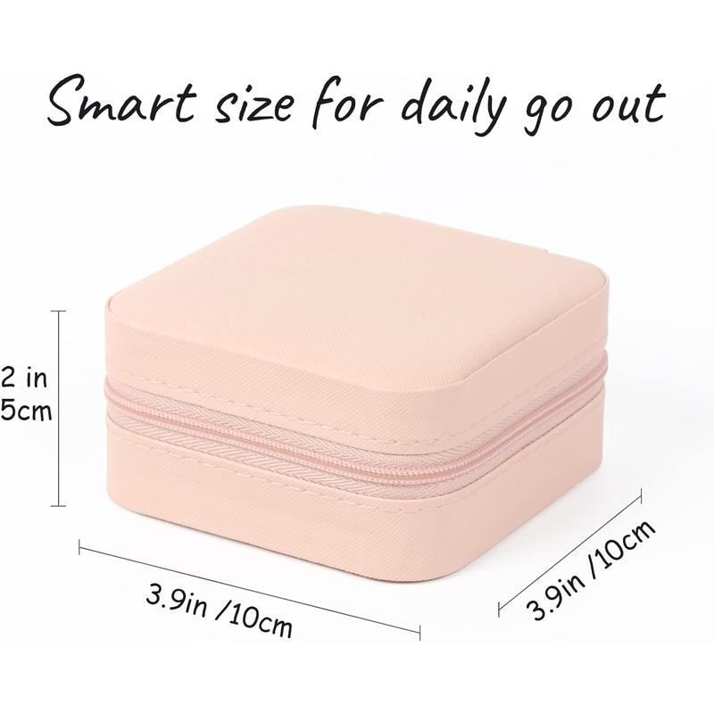 Travel Jewelry Case Small Jewelry Box Jewelry Organizer Storage Case Portable PU Leather Mini Jewelry Travel Case for Girls Womens Earring, Necklace, Rings,Bracelets MFXIP