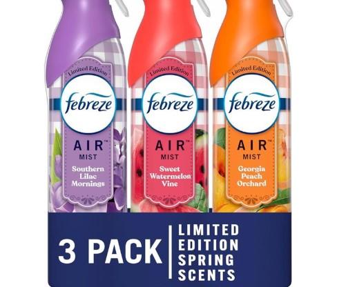 3-Pack Air Freshener Spray, Odor-Fighting Room Spray for Home, Bathroom and Kitchen, 8.8oz