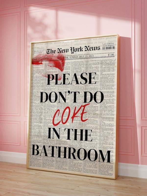 Trendy Newspaper Print, Typography Print, College Apartment Decor Funky Wall Art, 70s Art Trendy Wall Art, Vintage Poster Trippy Wall Art